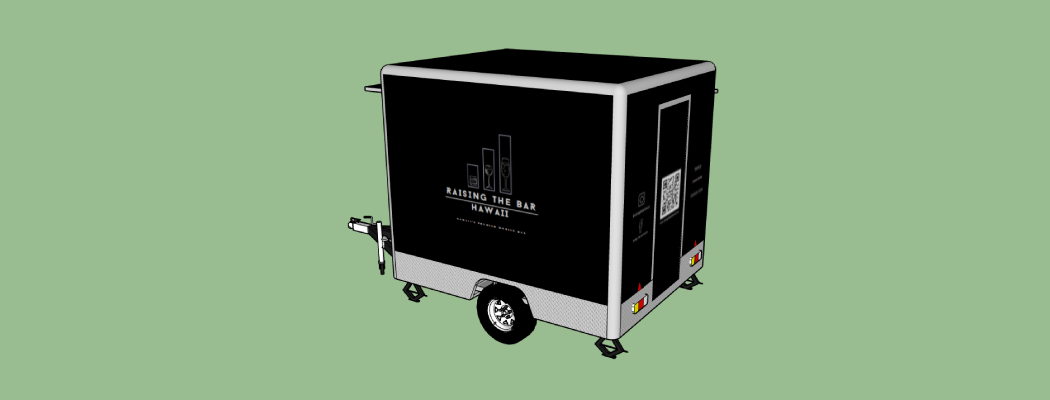 8ft small mobile bar design